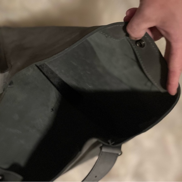 Convertible Backpack Purse Leather Tote Laptop Bag Minimalist Elegant gray - Picture 4 of 5